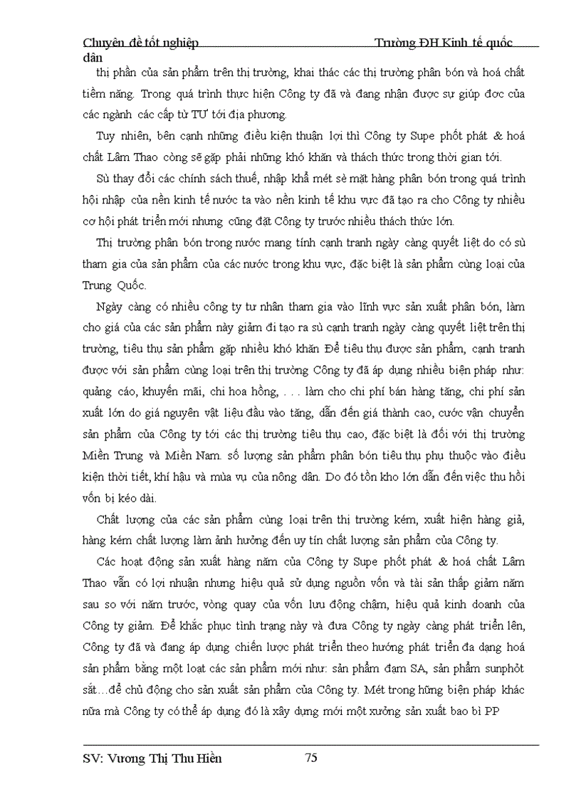 image for page Chiến lược phát triển hoạt động sản xuất kinh doanh bao bì PP của Công ty Supe phốt phát & hoá chất Lâm Thao đến năm 2015