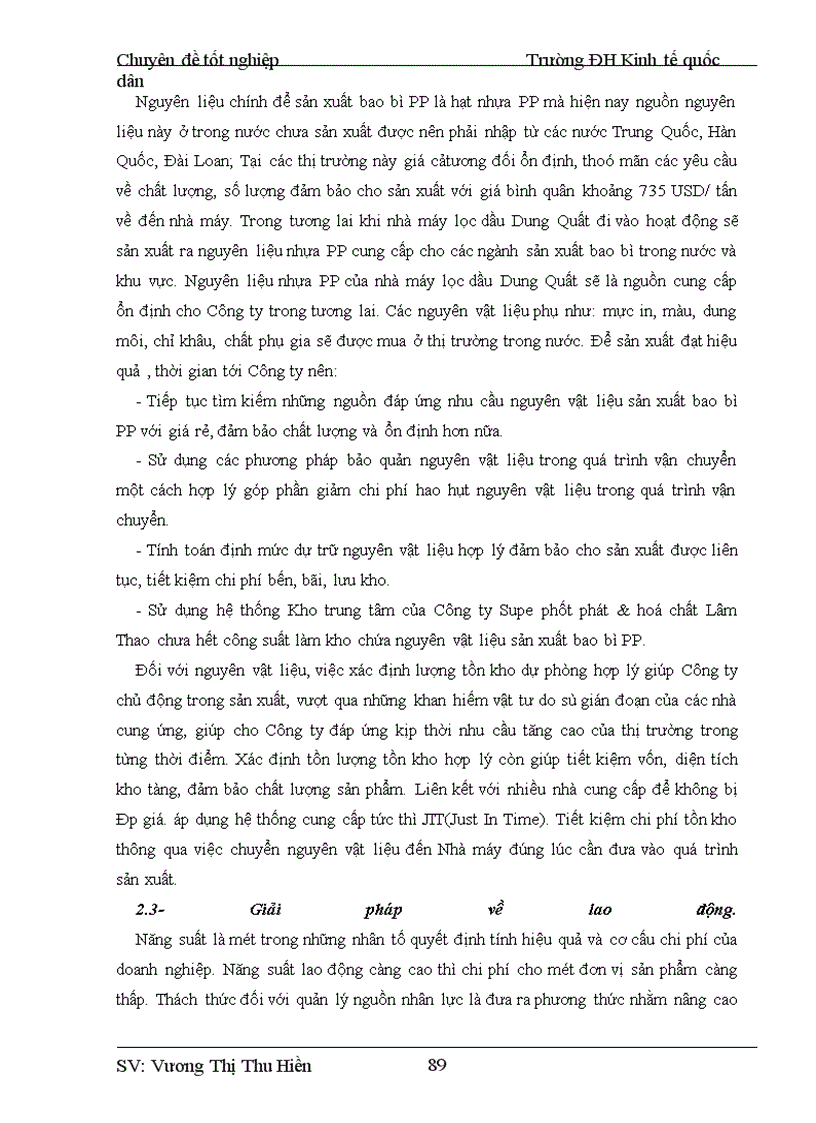 image for page Chiến lược phát triển hoạt động sản xuất kinh doanh bao bì PP của Công ty Supe phốt phát & hoá chất Lâm Thao đến năm 2015