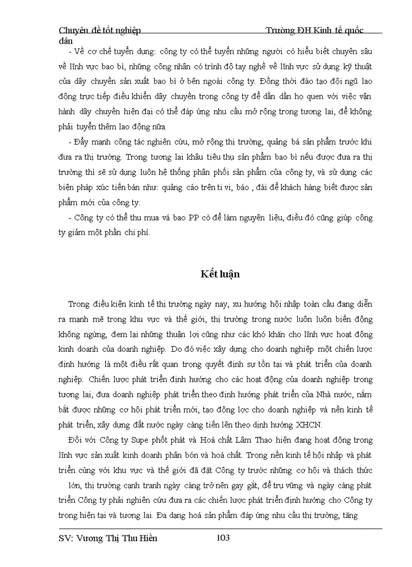 image for page Chiến lược phát triển hoạt động sản xuất kinh doanh bao bì PP của Công ty Supe phốt phát & hoá chất Lâm Thao đến năm 2015