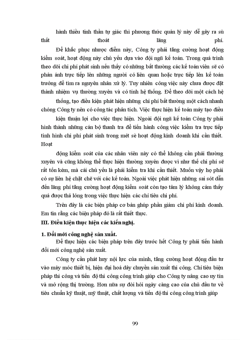 image for page Biện pháp giảm chi phí kinh doanh ở công ty Đầu Tư Xây lắp Thương Mại