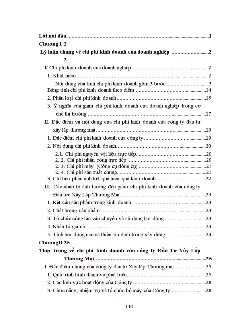 image for page Biện pháp giảm chi phí kinh doanh ở công ty Đầu Tư Xây lắp Thương Mại