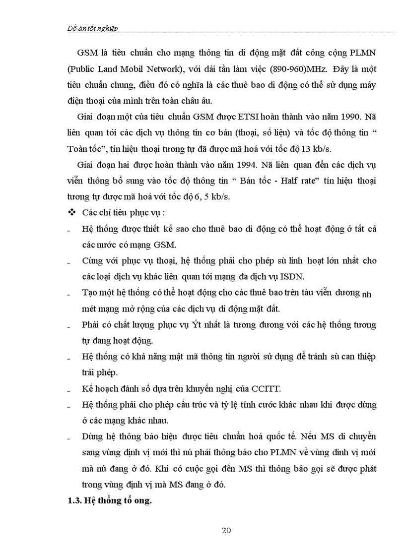 image for page Tổng quan về mạng thông tin di động GSM. Hệ thống báo hiệu số 7