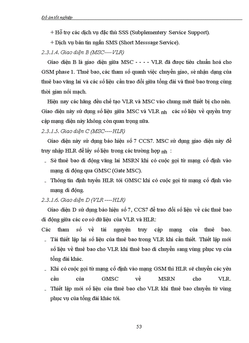 image for page Tổng quan về mạng thông tin di động GSM. Hệ thống báo hiệu số 7