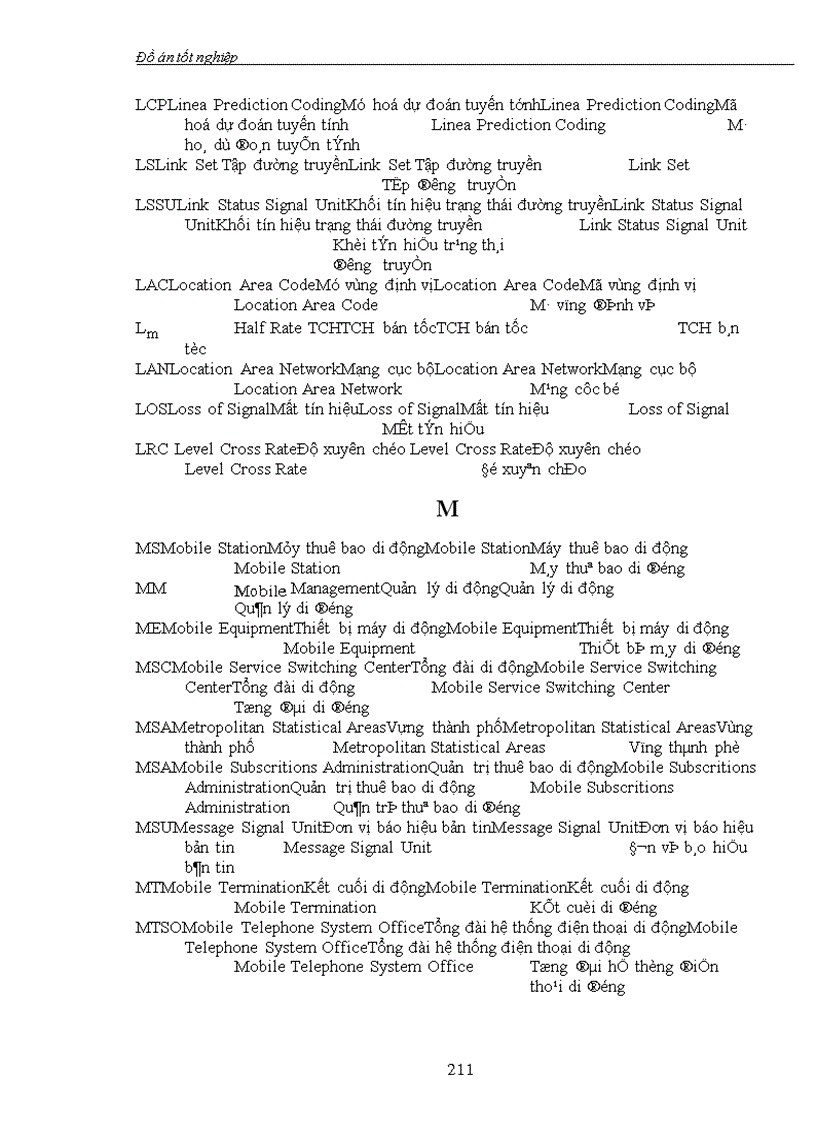 image for page Tổng quan về mạng thông tin di động GSM. Hệ thống báo hiệu số 7