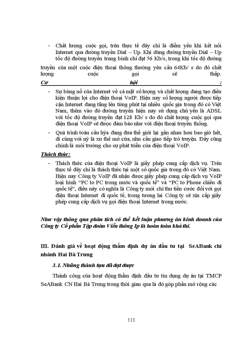 image for page Công tác thẩm định dự án đầu tư tại SeABank chi nhánh Hai Bà Trưng