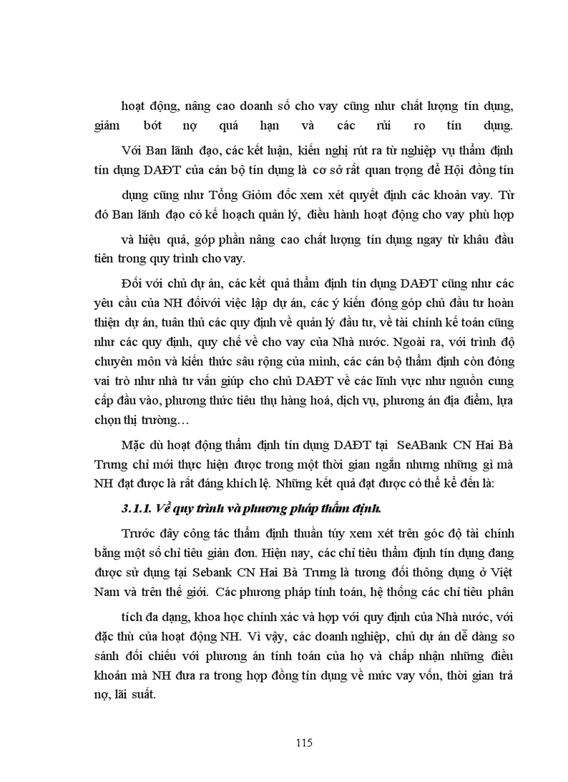 image for page Công tác thẩm định dự án đầu tư tại SeABank chi nhánh Hai Bà Trưng