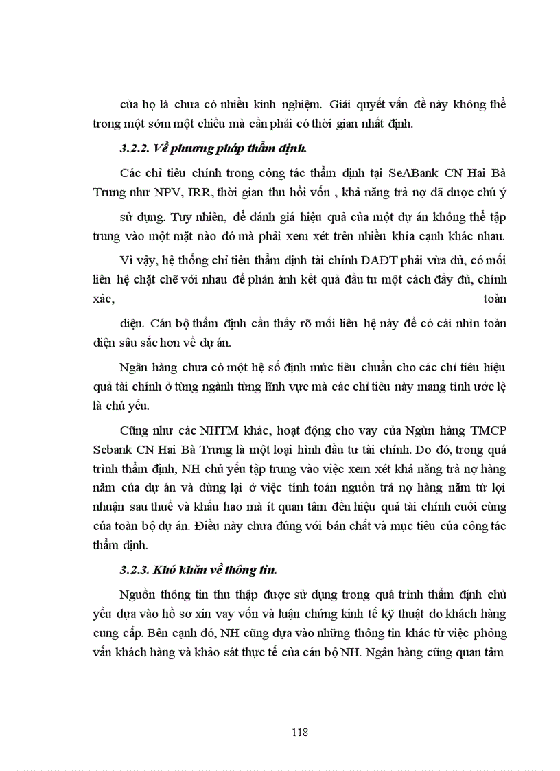 image for page Công tác thẩm định dự án đầu tư tại SeABank chi nhánh Hai Bà Trưng