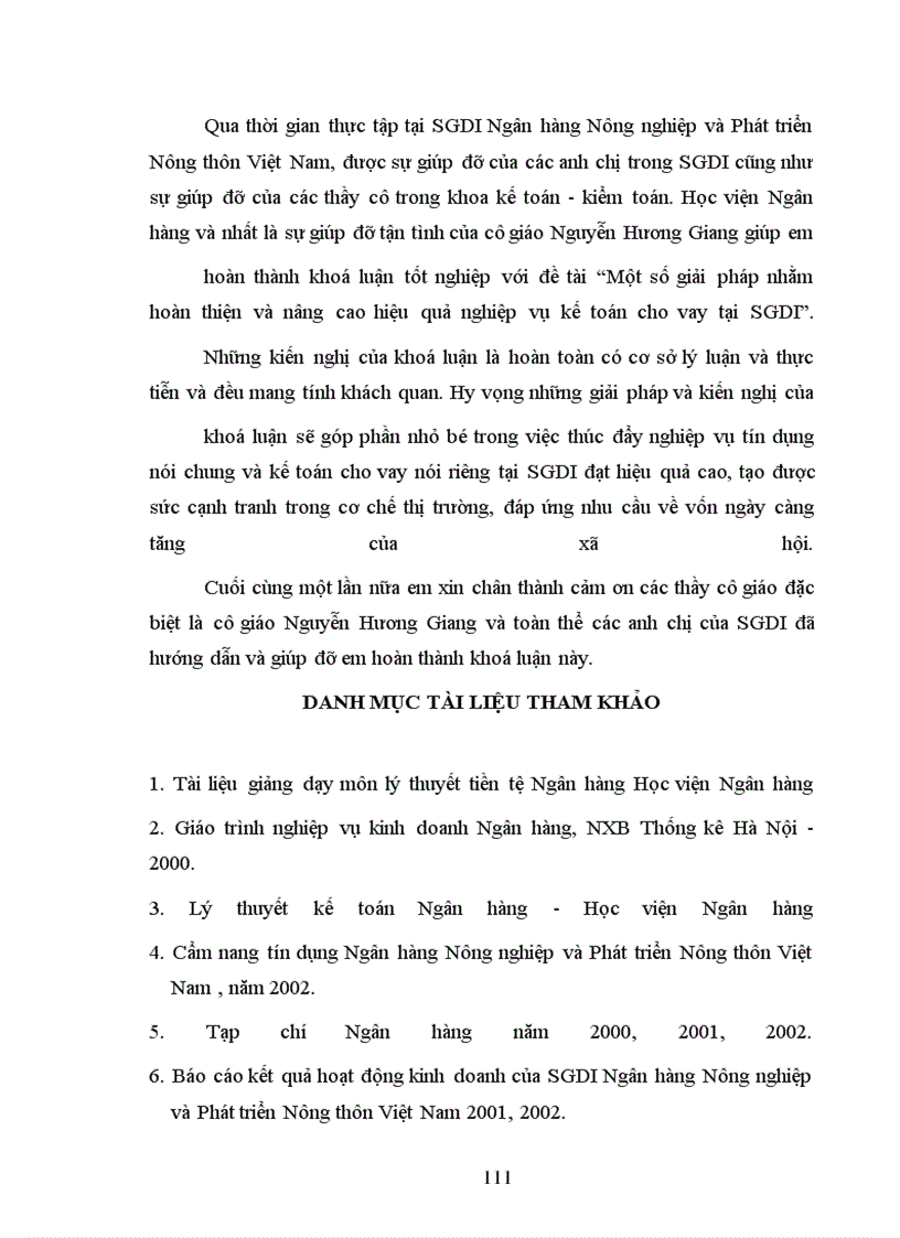image for page Một số giải pháp nhằm hoàn thiện và nâng cao hiệu quả nghiệp vụ kế toán cho vay tại SGDI