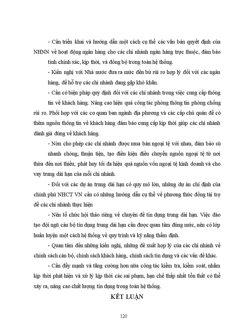 image for page Giải pháp nâng cao chất lượng tín dụng trung dài hạn tại chi nhánh NHCT KV Chương Dương