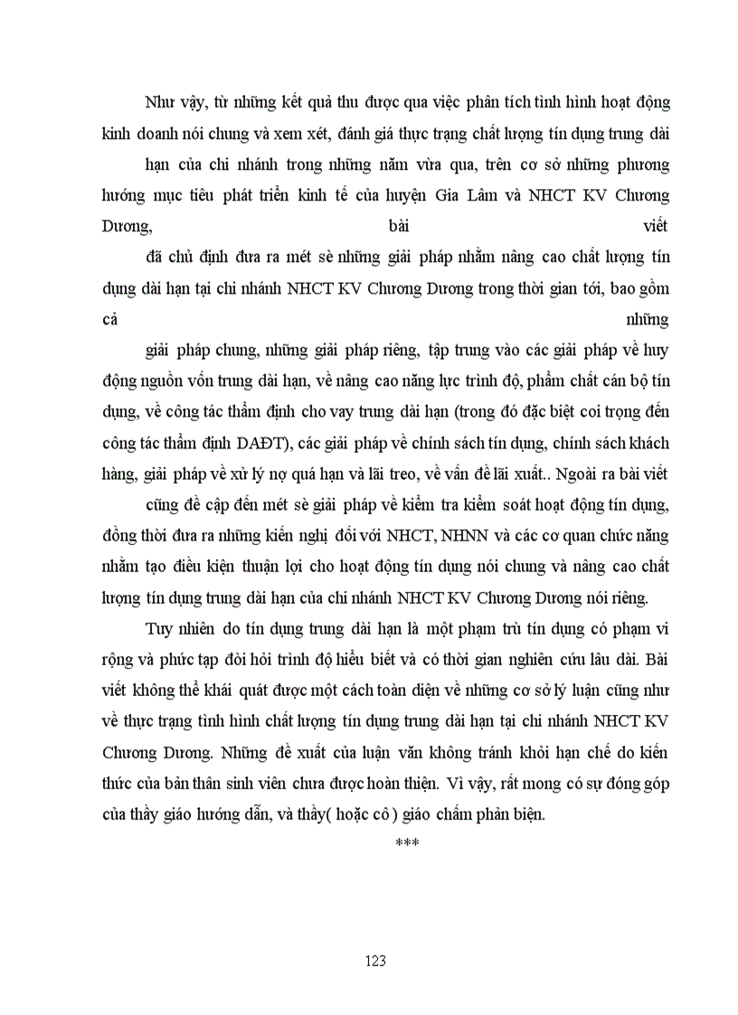 image for page Giải pháp nâng cao chất lượng tín dụng trung dài hạn tại chi nhánh NHCT KV Chương Dương