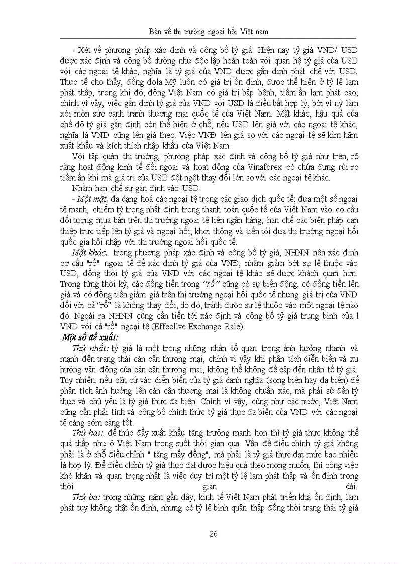 image for page Bàn về thị trường ngoại hối Việt nam
