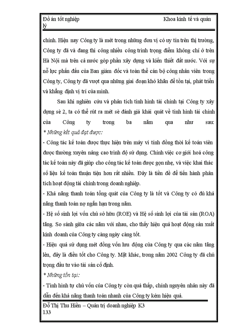 image for page Phân tích tình hình tài chính của Công ty xây dựng số 2 – Tổng công ty xây dựng Hà Nội