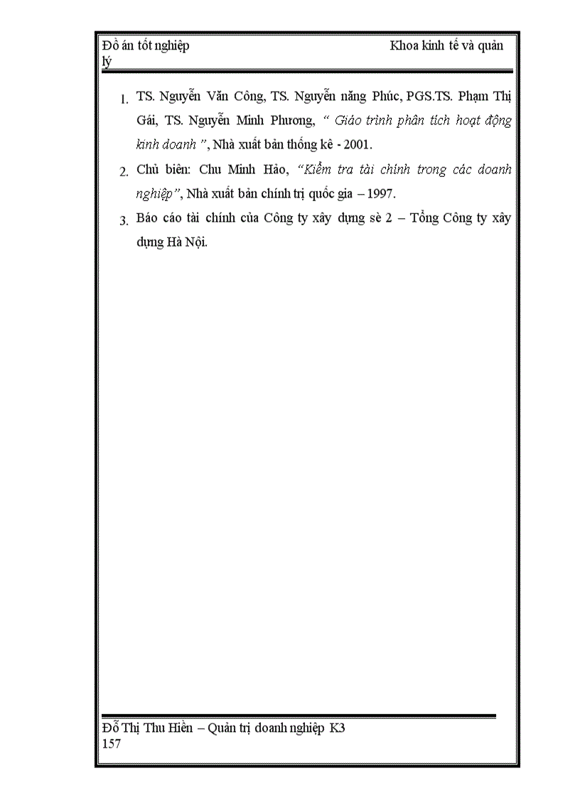 image for page Phân tích tình hình tài chính của Công ty xây dựng số 2 – Tổng công ty xây dựng Hà Nội