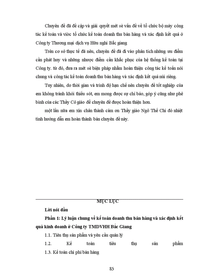 image for page Tổ chức kế toán doanh thu bán hàng và xác định kết quả kinh doanh ở Công ty Thương mại dịch vụ Hữu nghị Bắc giang