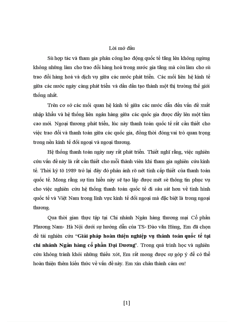 image for page Giải pháp hoàn thiện nghiệp vụ thánh toán quốc tế tại chi nhánh Ngân hàng cổ phần Đại Dương