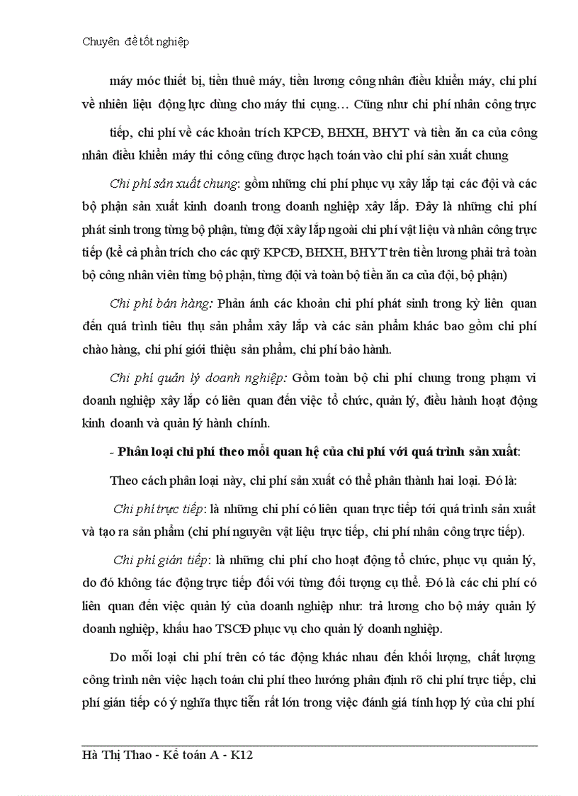 image for page Hoàn thiện hạch toán chi phí sản xuất và tính giá thành sản phẩm xây lắp tại công ty TNHH Thông Hiệp