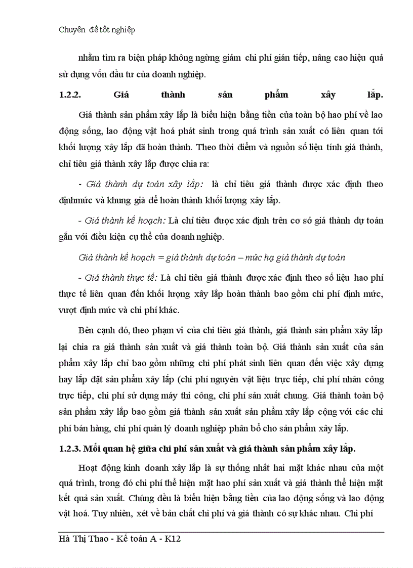 image for page Hoàn thiện hạch toán chi phí sản xuất và tính giá thành sản phẩm xây lắp tại công ty TNHH Thông Hiệp