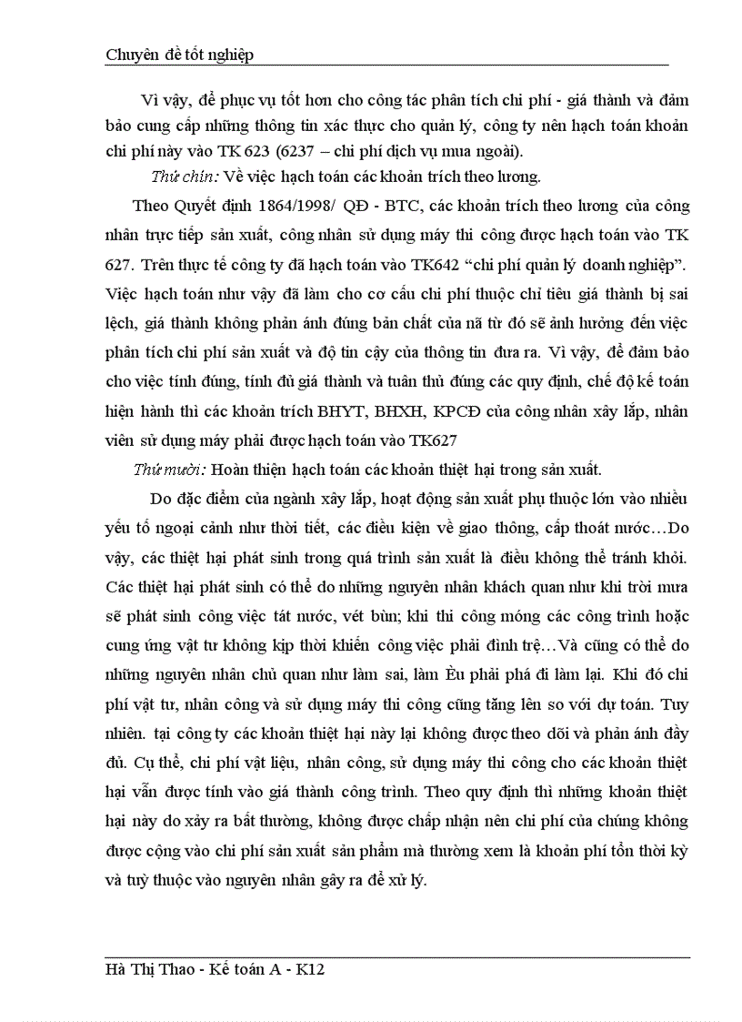 image for page Hoàn thiện hạch toán chi phí sản xuất và tính giá thành sản phẩm xây lắp tại công ty TNHH Thông Hiệp