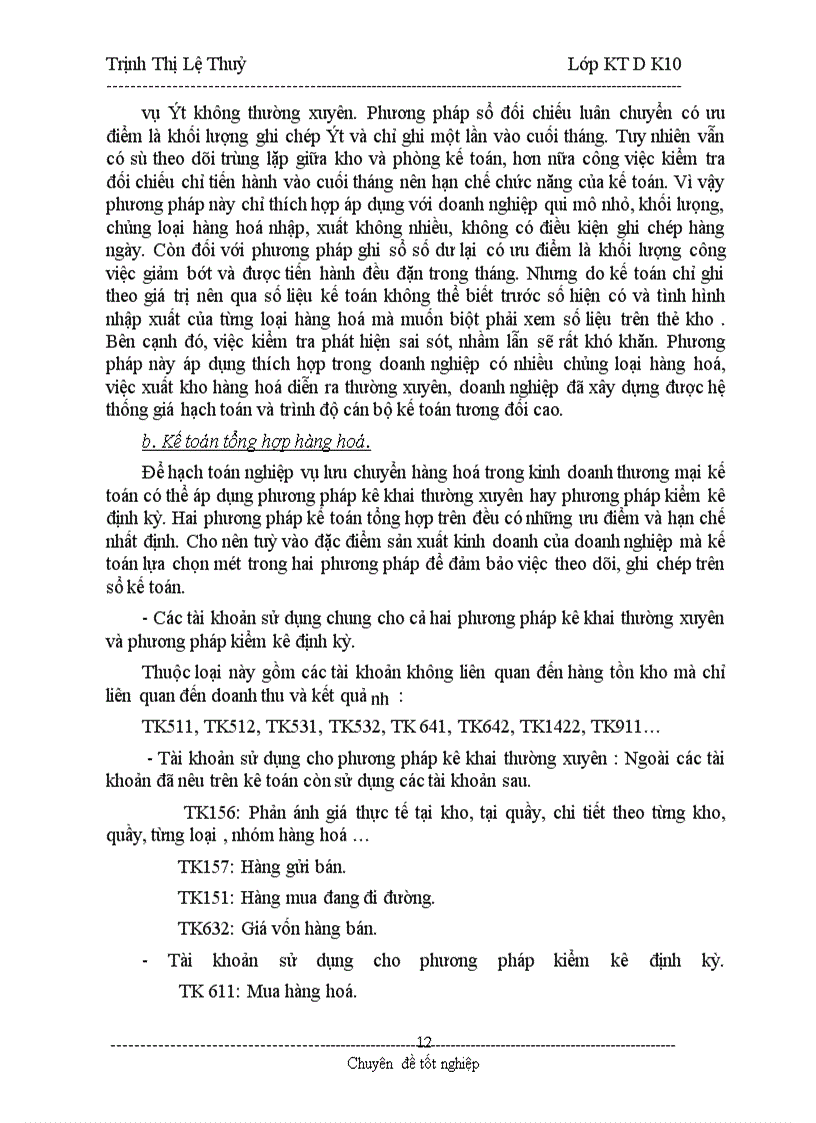 image for page Hoàn thiện công tác kế toán lưu chuyển hàng hoá và xác định kết quả kinh doanh tại Công ty TNHH Kim Khí Nam Tùng
