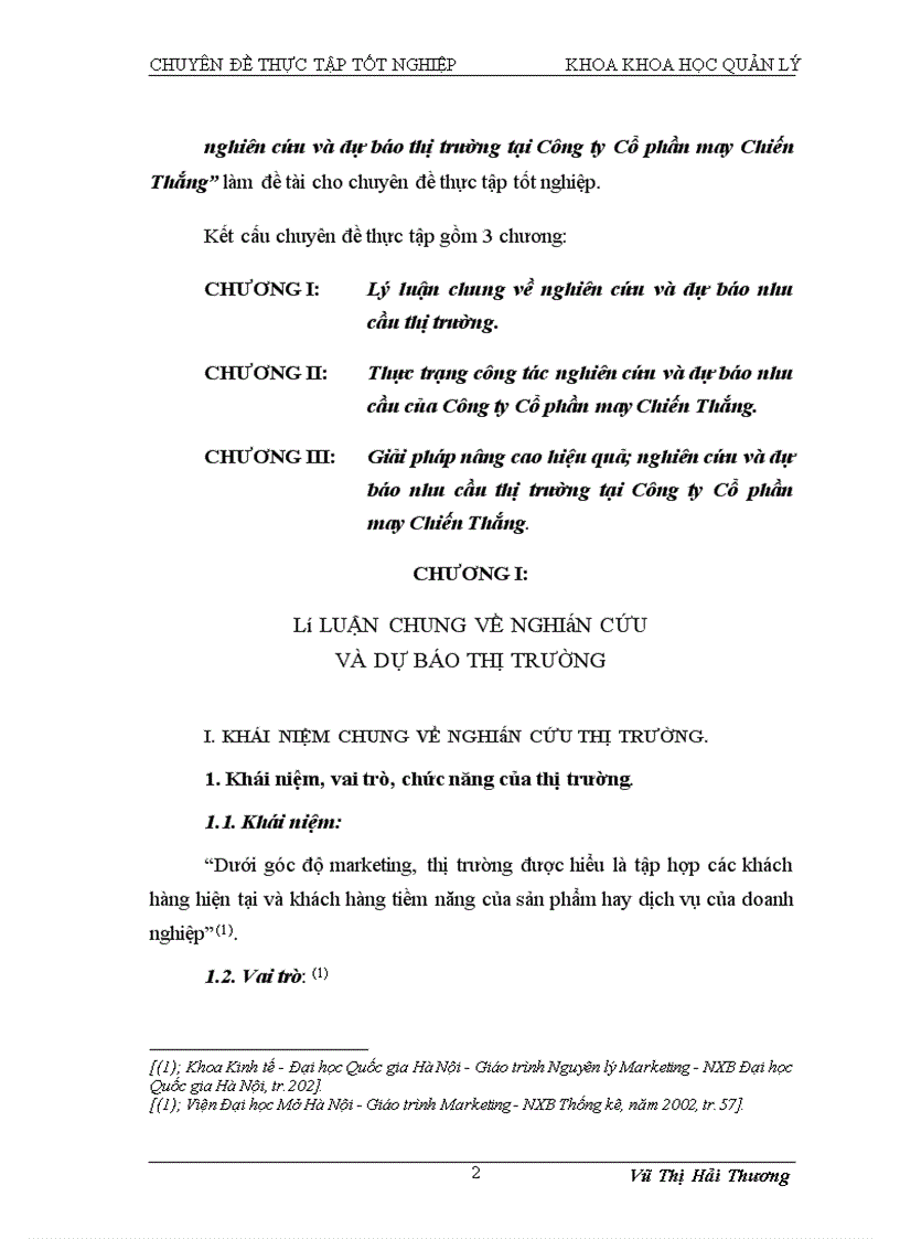 image for page Hoàn thiện công tác nghiên cứu và dự báo thị trường tại Công ty Cổ phần may Chiến Thắng