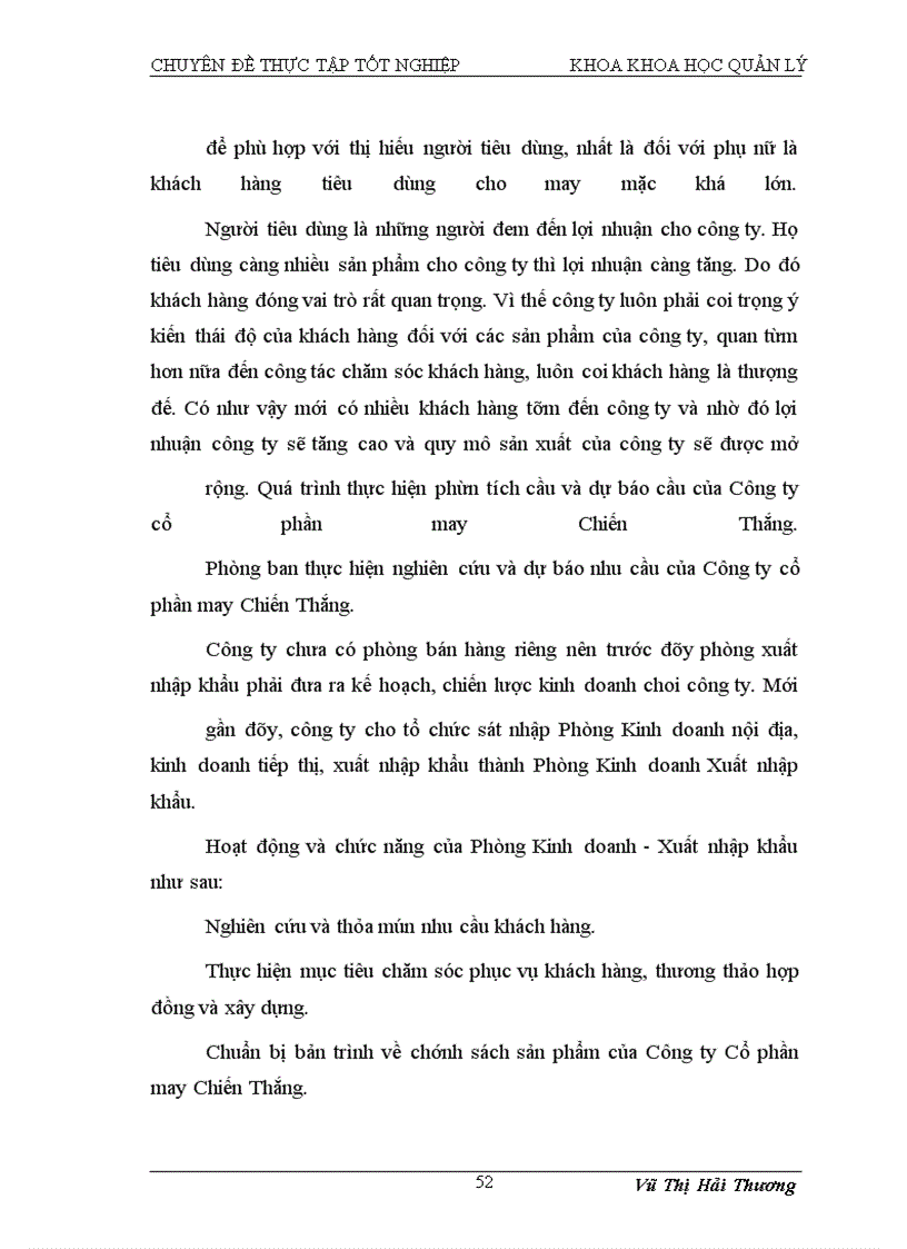 image for page Hoàn thiện công tác nghiên cứu và dự báo thị trường tại Công ty Cổ phần may Chiến Thắng