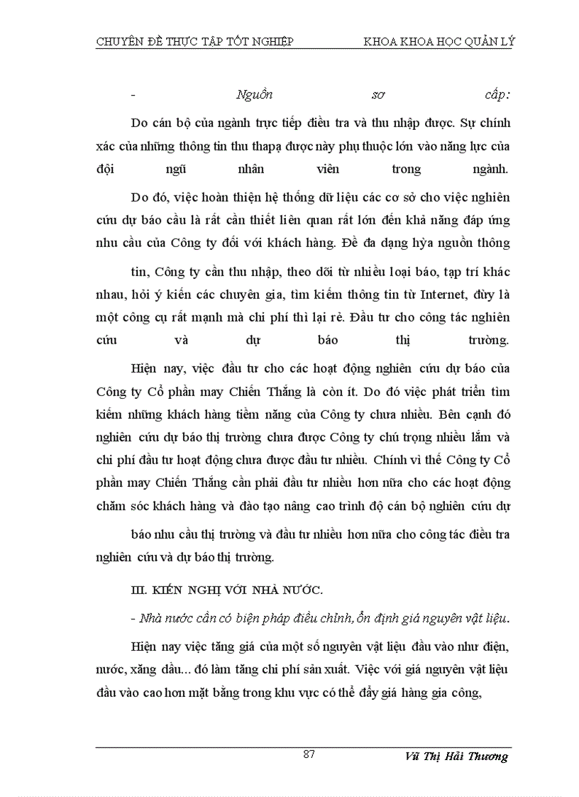 image for page Hoàn thiện công tác nghiên cứu và dự báo thị trường tại Công ty Cổ phần may Chiến Thắng