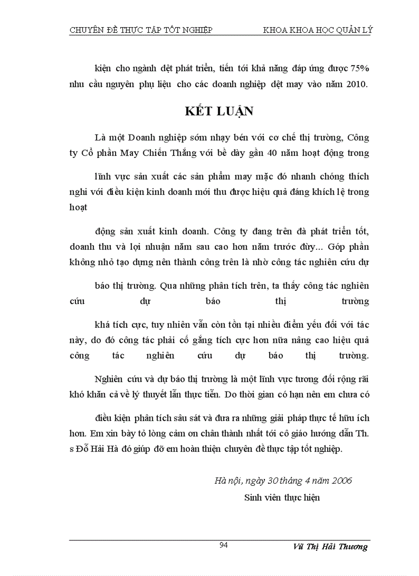 image for page Hoàn thiện công tác nghiên cứu và dự báo thị trường tại Công ty Cổ phần may Chiến Thắng
