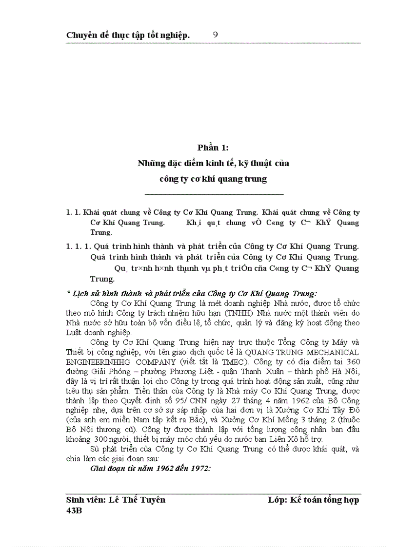 image for page Hoàn thiện hạch toán thành phẩm, tiêu thụ thành phẩm và xác định kết quả kinh doanh tại Công ty Cơ Khí Quang Trung