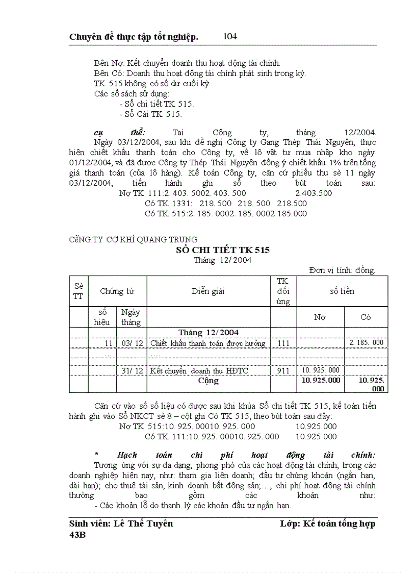 image for page Hoàn thiện hạch toán thành phẩm, tiêu thụ thành phẩm và xác định kết quả kinh doanh tại Công ty Cơ Khí Quang Trung