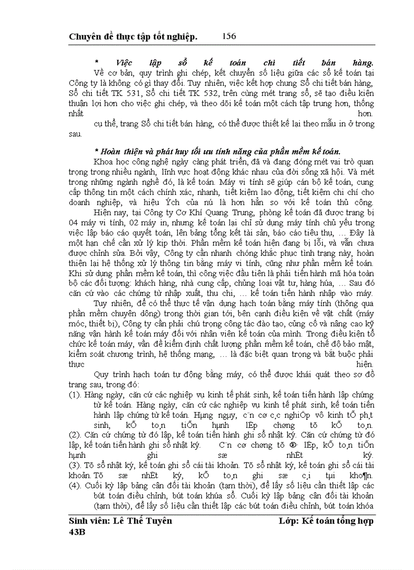 image for page Hoàn thiện hạch toán thành phẩm, tiêu thụ thành phẩm và xác định kết quả kinh doanh tại Công ty Cơ Khí Quang Trung