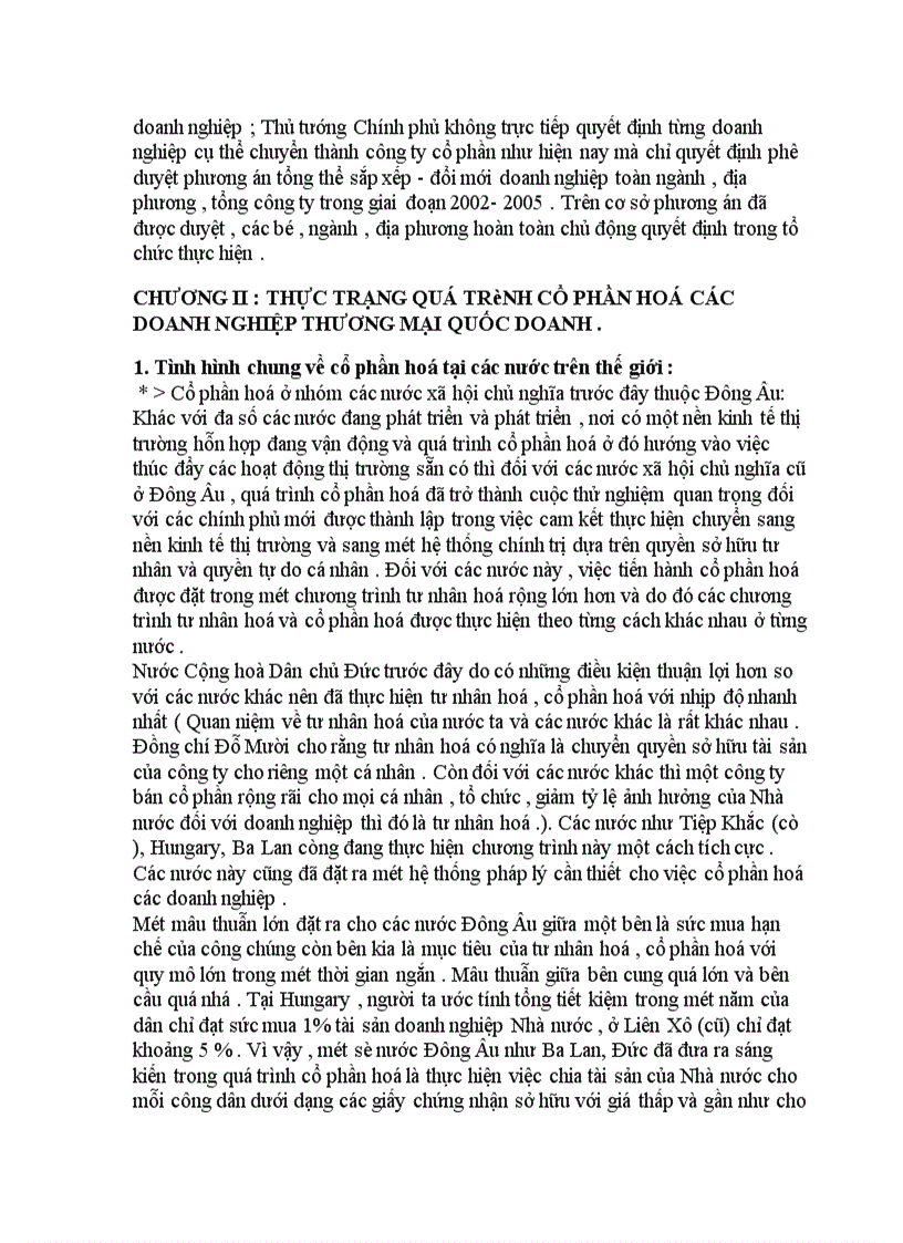 image for page Một số vấn đề về cổ phần hoá các doanh nghiệp thương mại quốc doanh thuộc Sở Thương mại Hà Nội