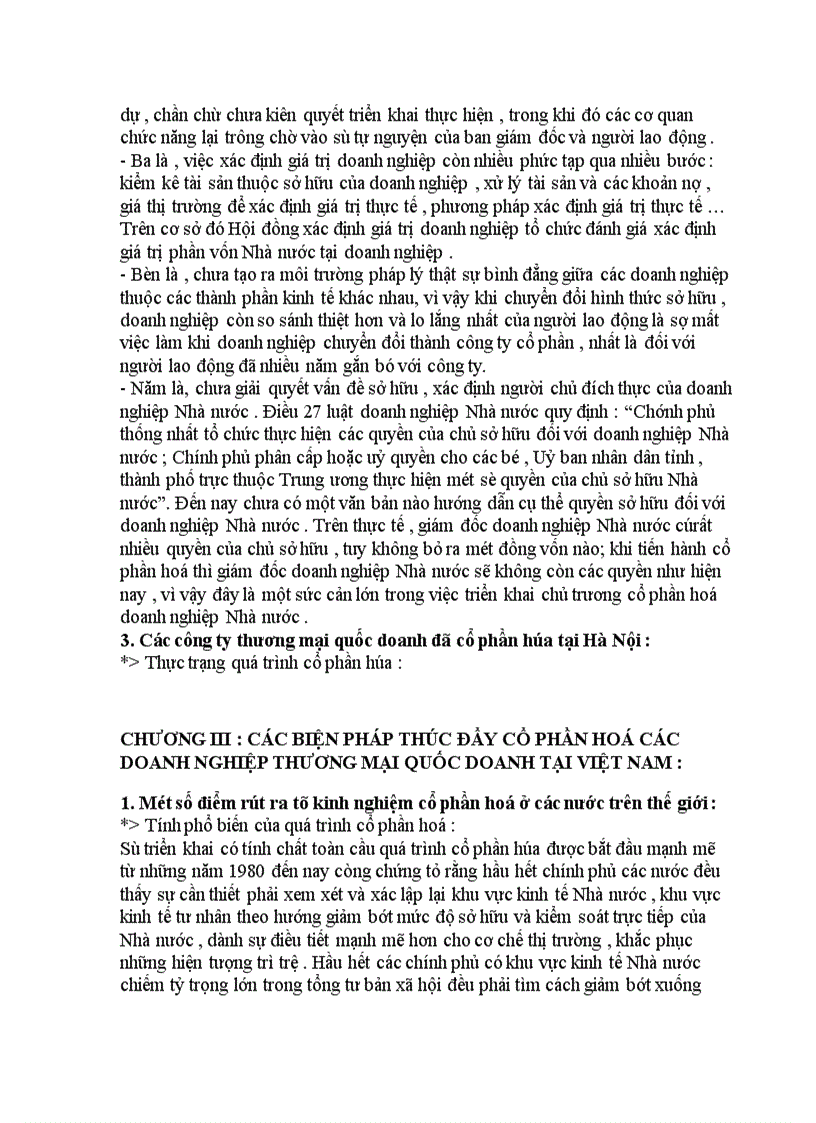 image for page Một số vấn đề về cổ phần hoá các doanh nghiệp thương mại quốc doanh thuộc Sở Thương mại Hà Nội