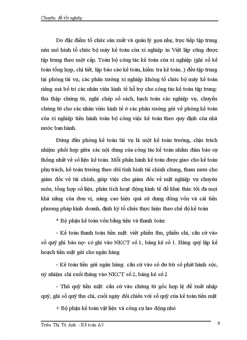 image for page Tổ chức kế toán chi phí sản xuất và tính giá thành sản phẩm tại Xí nghiệp in Việt Lập Cao Bằng