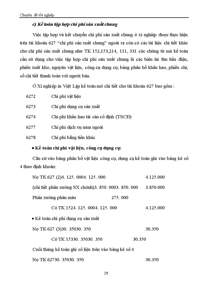 image for page Tổ chức kế toán chi phí sản xuất và tính giá thành sản phẩm tại Xí nghiệp in Việt Lập Cao Bằng