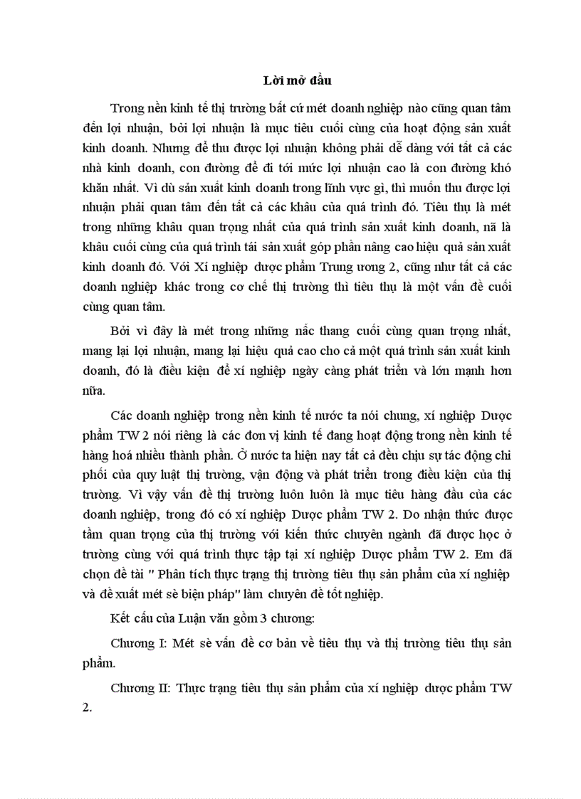 image for page Phân tích thực trạng thị trường tiêu thụ sản phẩm của xí nghiệp và đề xuất một số biện pháp