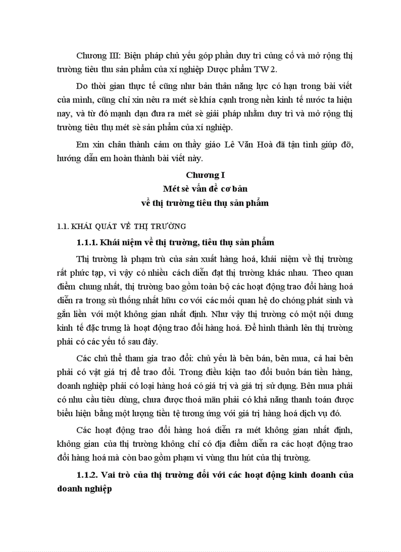 image for page Phân tích thực trạng thị trường tiêu thụ sản phẩm của xí nghiệp và đề xuất một số biện pháp