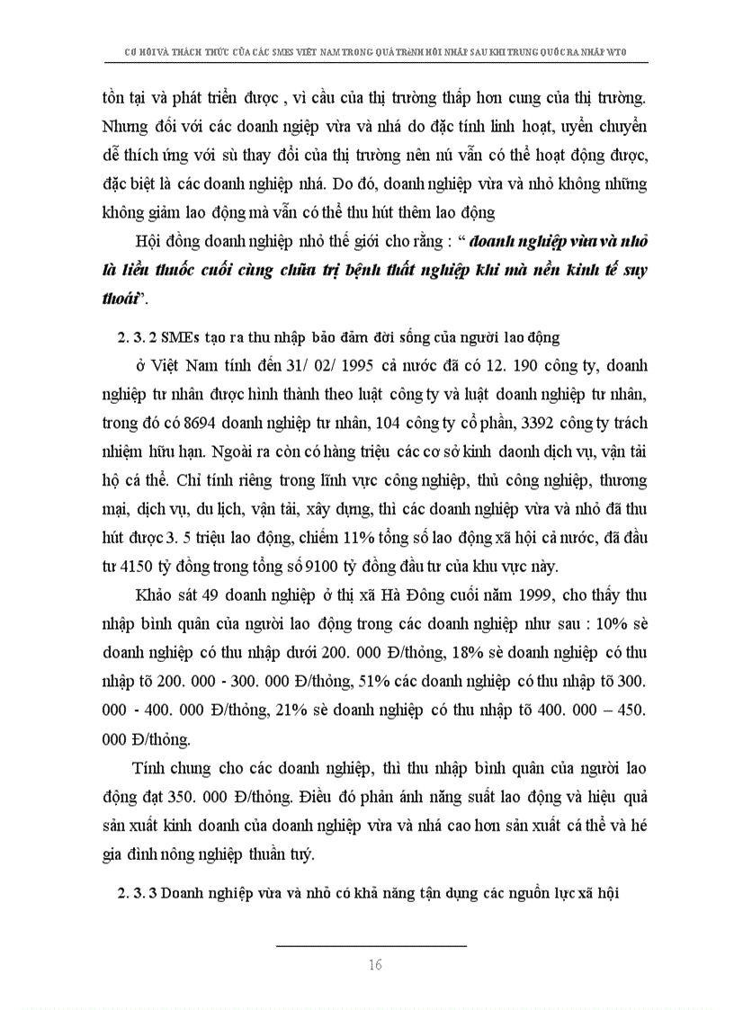 image for page Bàn về những cơ hội và thách thức của các doanh nghiệp vừa và nhỏ Việt Nam trong quá trình hội nhập sau khi Trung Quốc gia nhập WTO