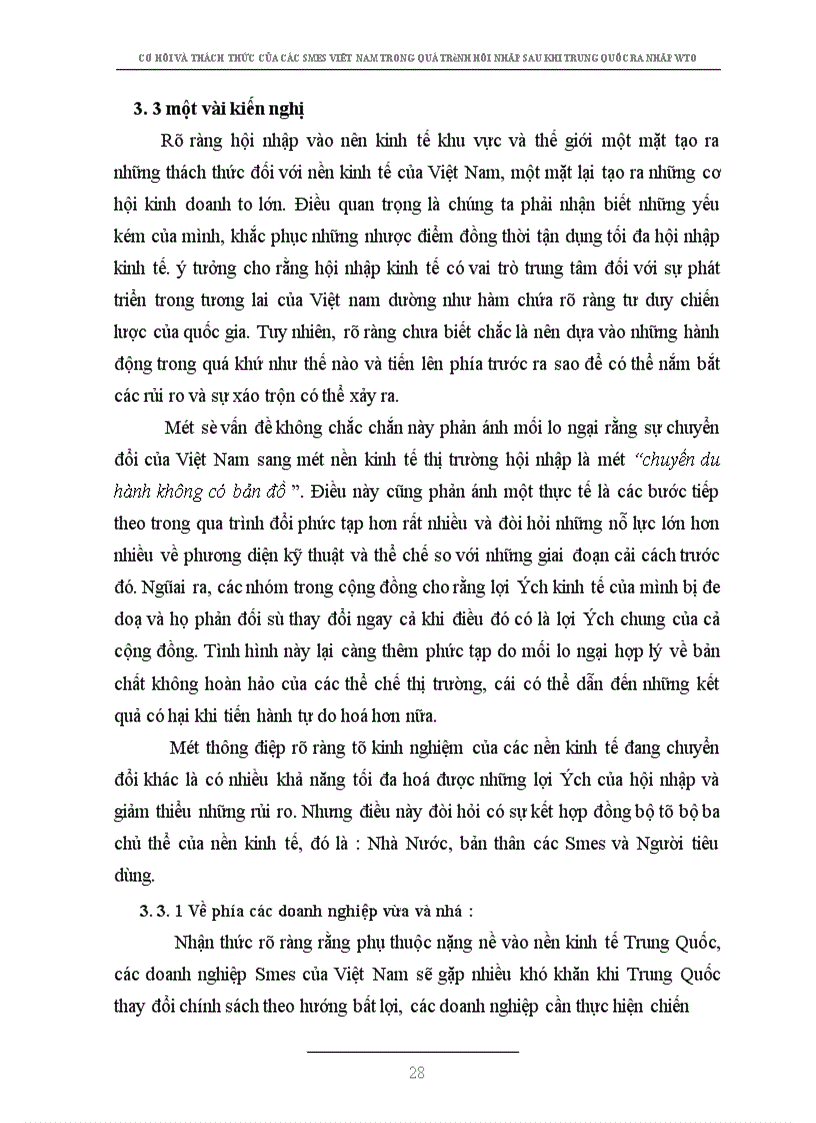 image for page Bàn về những cơ hội và thách thức của các doanh nghiệp vừa và nhỏ Việt Nam trong quá trình hội nhập sau khi Trung Quốc gia nhập WTO