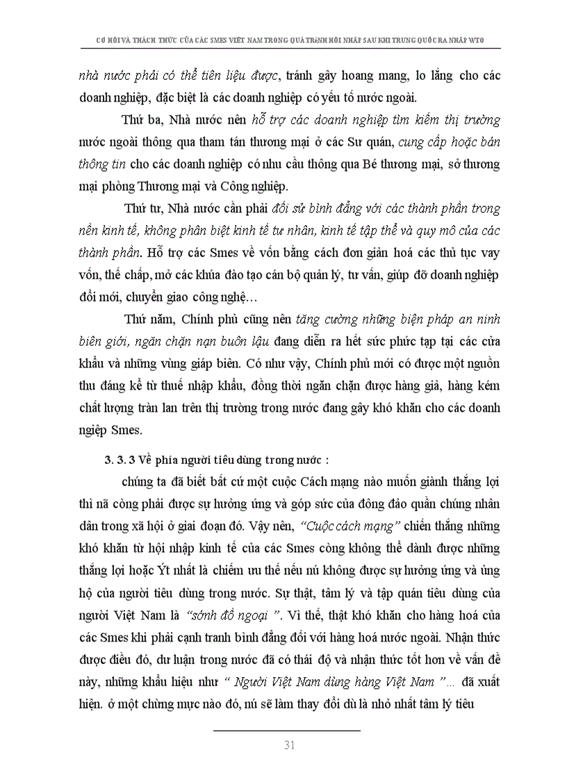 image for page Bàn về những cơ hội và thách thức của các doanh nghiệp vừa và nhỏ Việt Nam trong quá trình hội nhập sau khi Trung Quốc gia nhập WTO