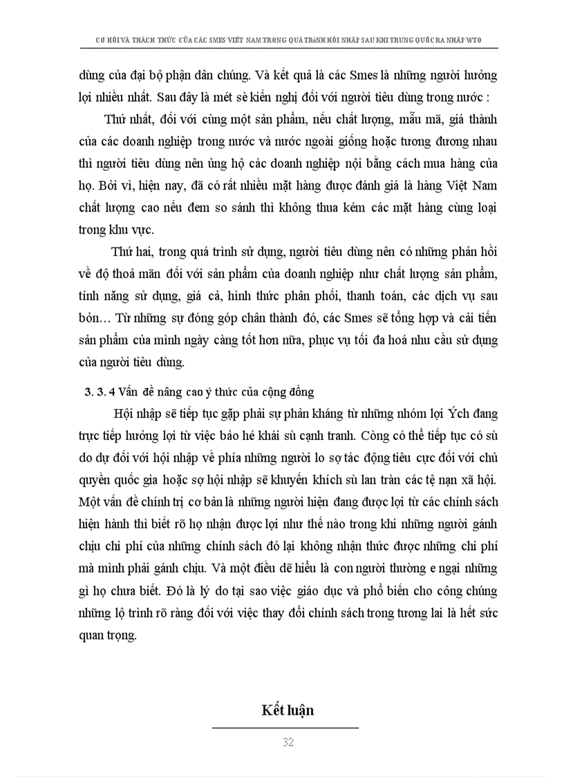 image for page Bàn về những cơ hội và thách thức của các doanh nghiệp vừa và nhỏ Việt Nam trong quá trình hội nhập sau khi Trung Quốc gia nhập WTO