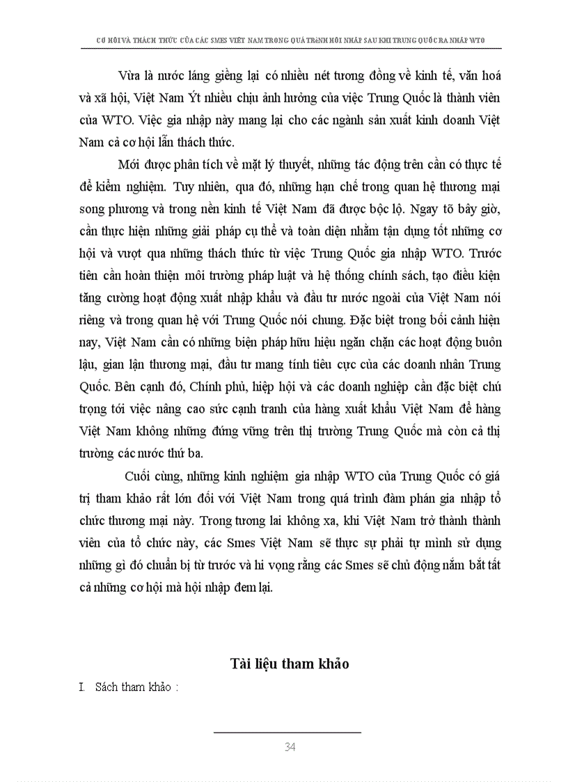 image for page Bàn về những cơ hội và thách thức của các doanh nghiệp vừa và nhỏ Việt Nam trong quá trình hội nhập sau khi Trung Quốc gia nhập WTO