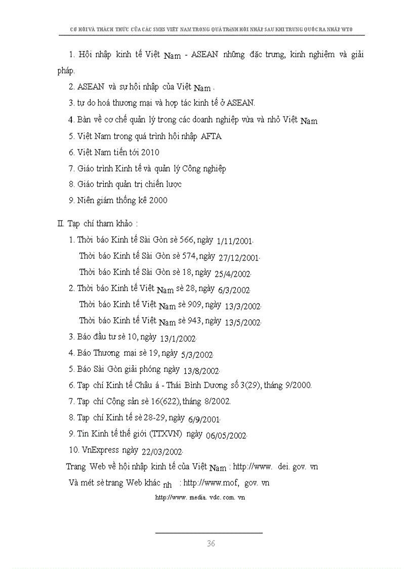image for page Bàn về những cơ hội và thách thức của các doanh nghiệp vừa và nhỏ Việt Nam trong quá trình hội nhập sau khi Trung Quốc gia nhập WTO