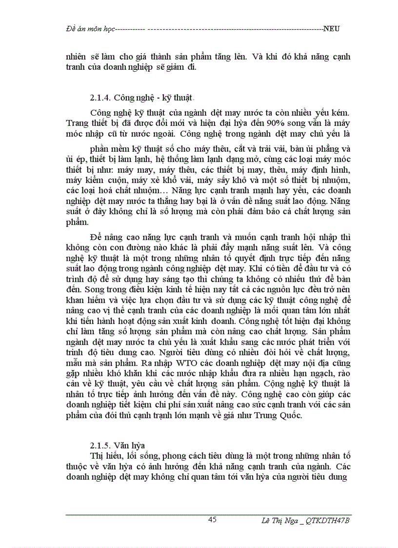 image for page Nâng cao năng lực cạnh tranh ngành dệt may Việt Nam