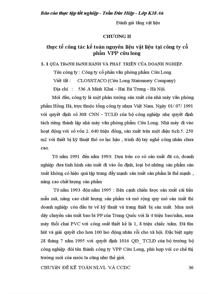 image for page Kế toán nguyên liệu vật liệu tại công ty cổ phần VPP Cửu Long.