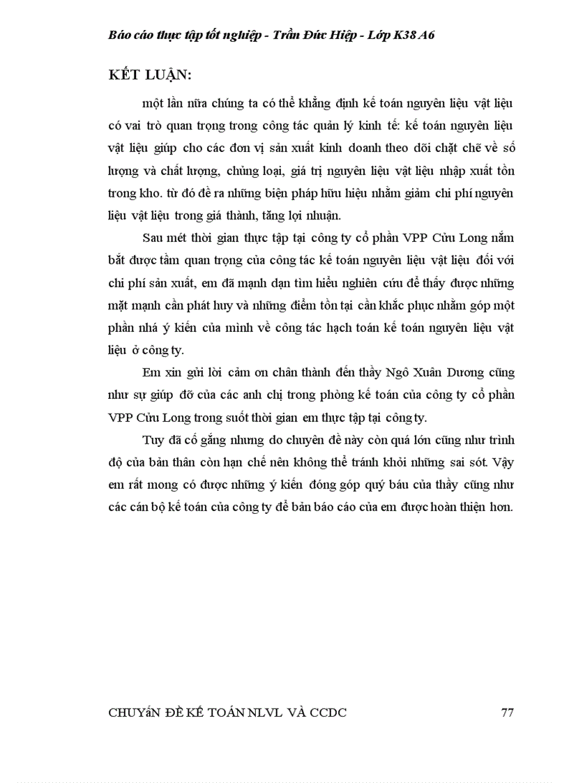 image for page Kế toán nguyên liệu vật liệu tại công ty cổ phần VPP Cửu Long.