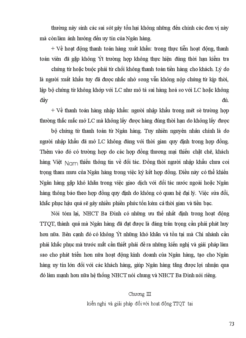 image for page Thực trạng hoạt động thanh toán quốc tế tại NHCT khu vực Ba Đình