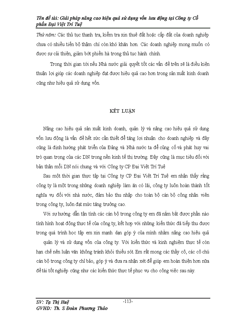 image for page Giải pháp nâng cao hiệu quả sử dụng vốn lưu động tại Công ty Cố phần Đại Việt Trí Tuệ