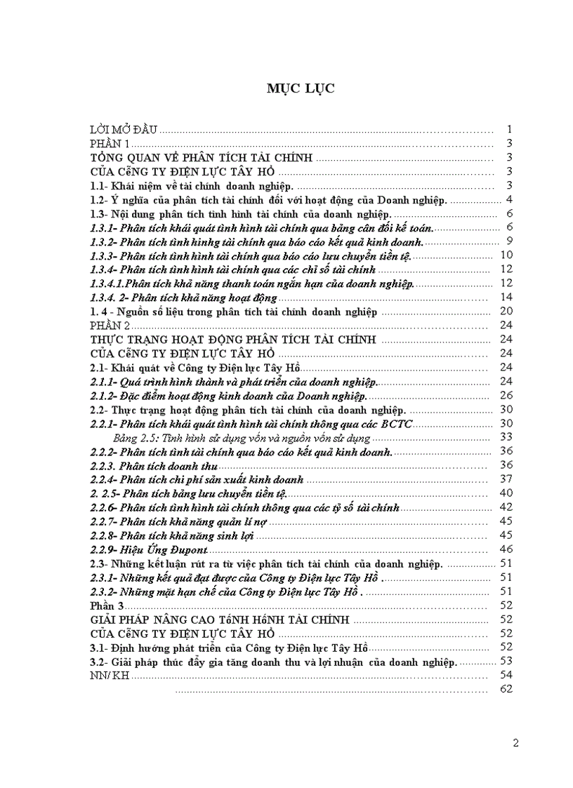 image for page Gải pháp nâng cao hiệu qủa chất lượng phân tích tài chính của Công ty Điện lực Tây Hồ