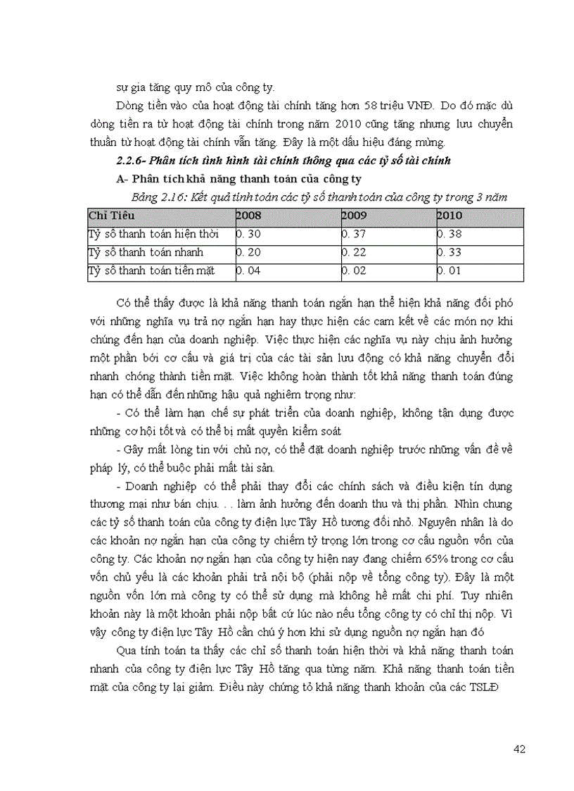 image for page Gải pháp nâng cao hiệu qủa chất lượng phân tích tài chính của Công ty Điện lực Tây Hồ