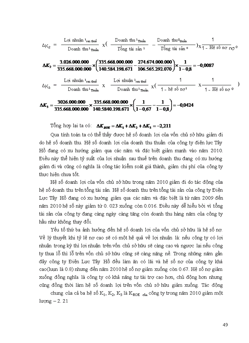 image for page Gải pháp nâng cao hiệu qủa chất lượng phân tích tài chính của Công ty Điện lực Tây Hồ